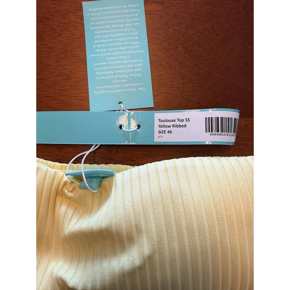 Melissa Odabash Toulouse Ribbed Bikini Set Yellow US 10 UK 14 Swimsuit NWT - Picture 10 of 12